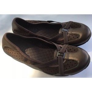 Privo Brown And Metallic Slip On Ballet Flats Size 8 M